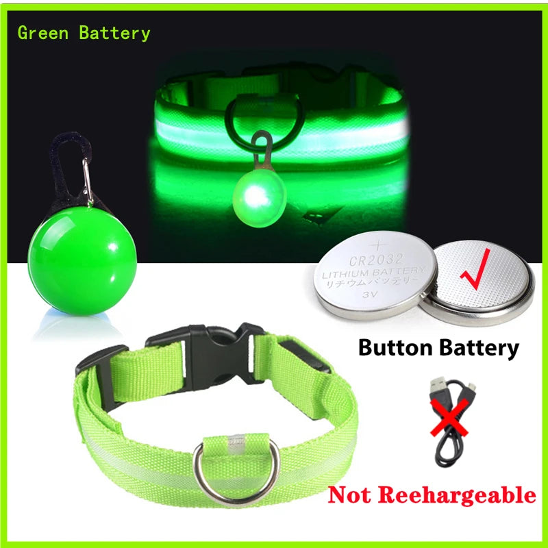 Collar Brillante LED USB Mascotas