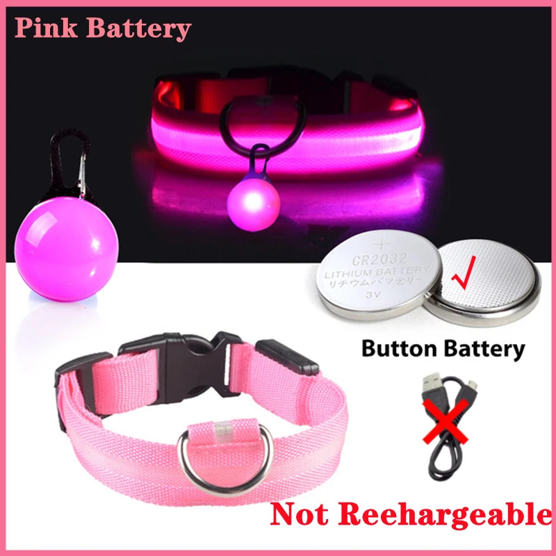 Collar Brillante LED USB Mascotas