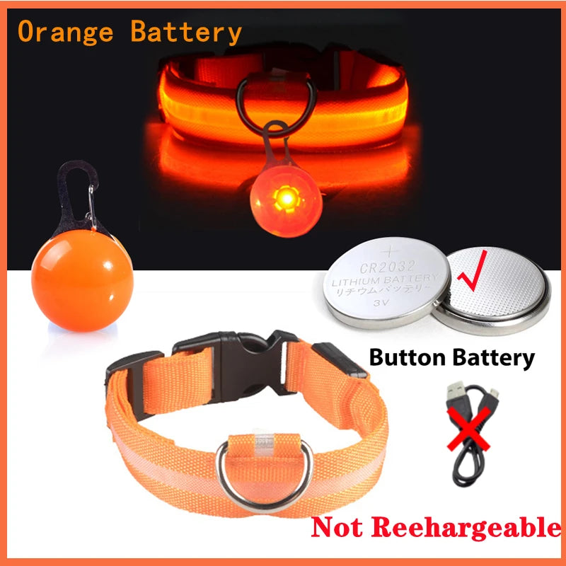 Collar Brillante LED USB Mascotas