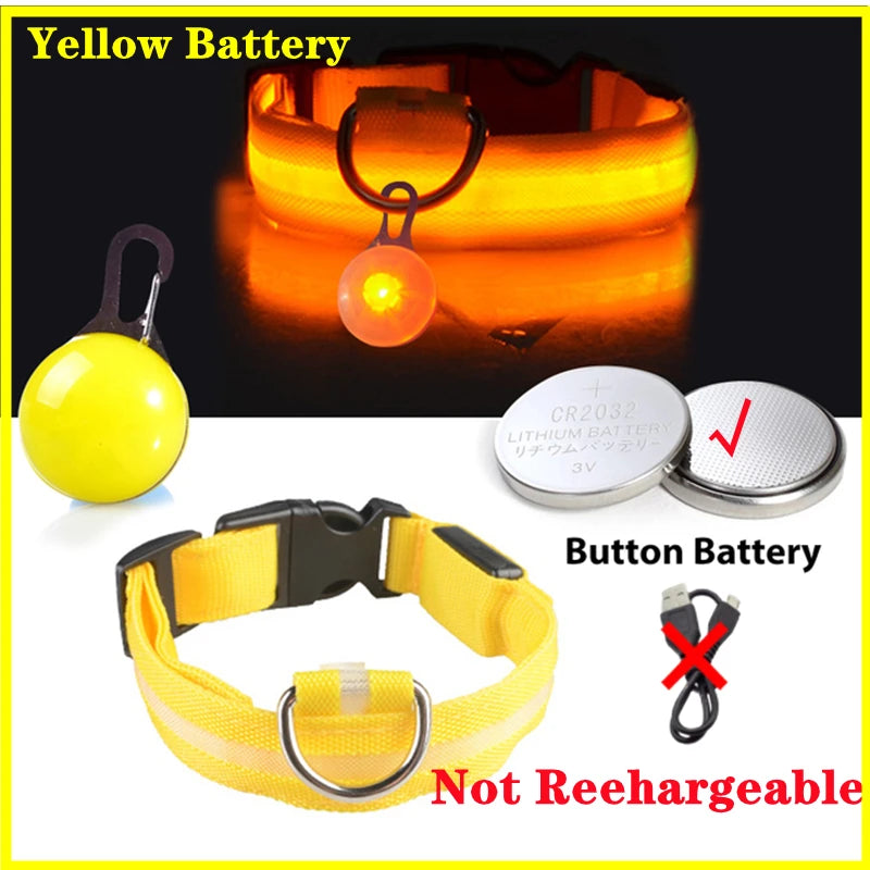 Collar Brillante LED USB Mascotas