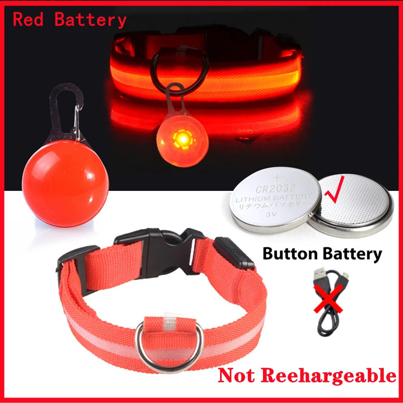 Collar Brillante LED USB Mascotas