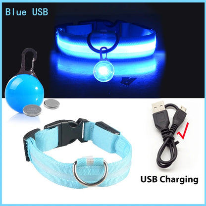 Collar Brillante LED USB Mascotas